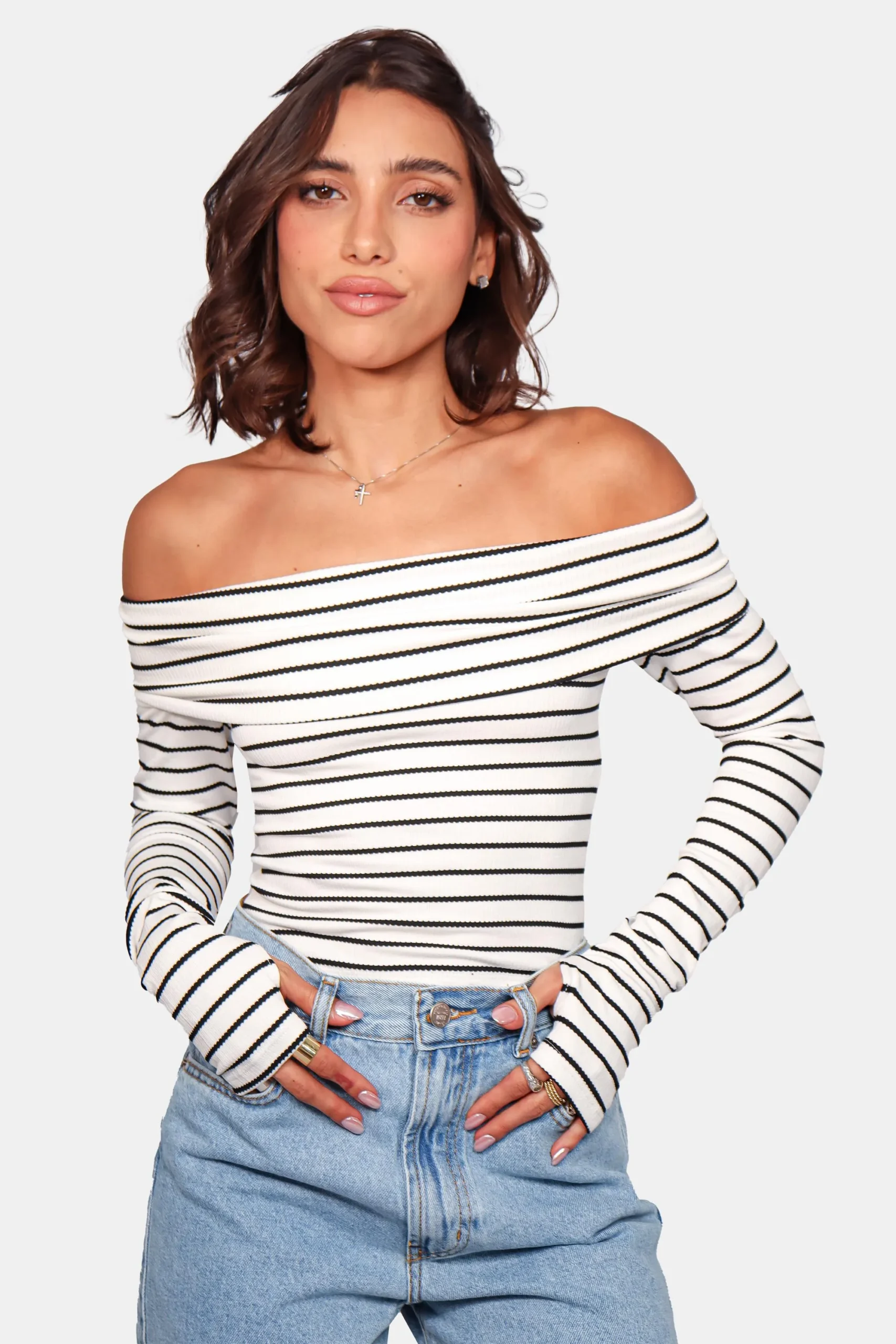 Blusa listrada Retrô